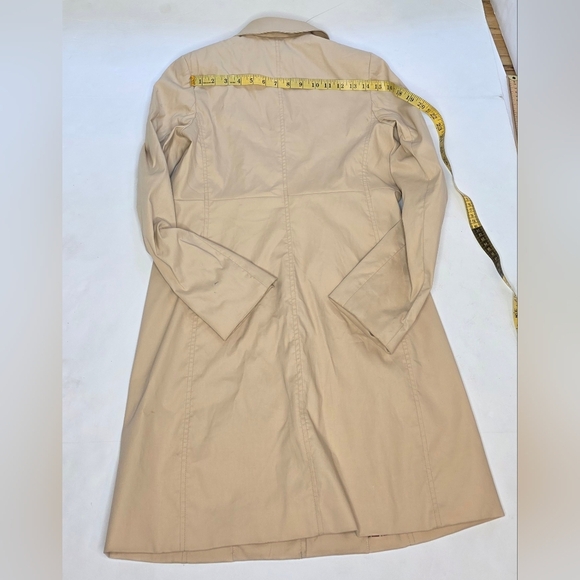 Tommy Hilfiguer Lined Women's Fall Coat. Cream, Med, In Good Condition, Cotton - Picture 9 of 14